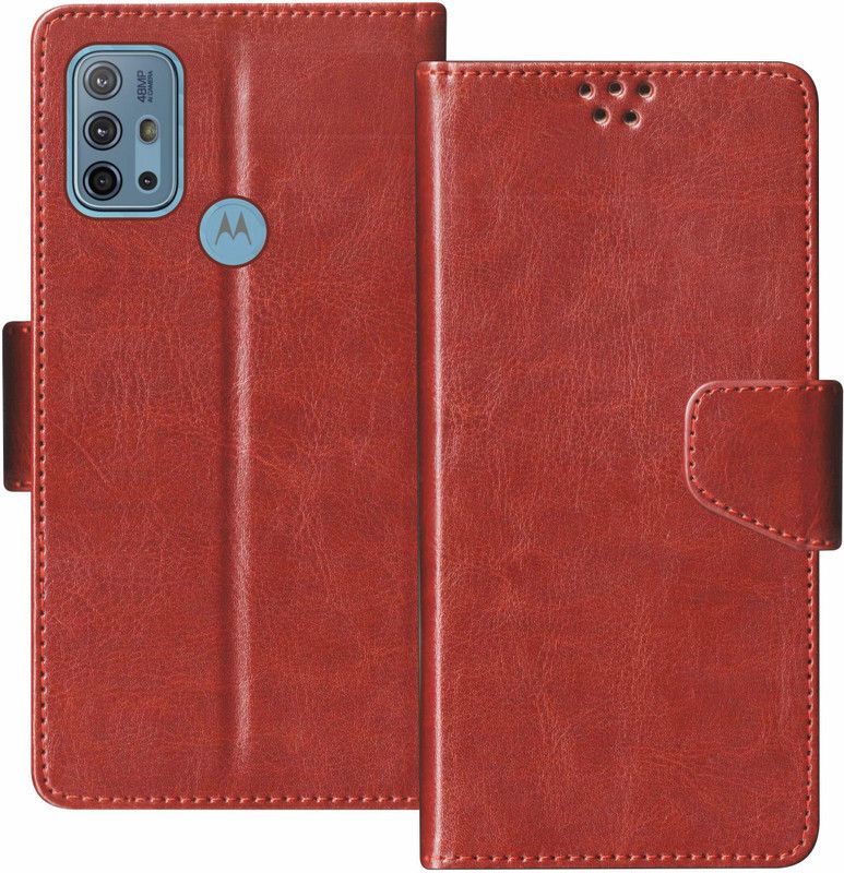 SBMS Flip Cover for Motorola Moto G10  (Brown, Shock Proof, Pack of: 1)