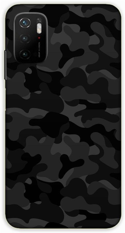 iprinto Back Cover for POCO M3 Pro, POCO M3 Pro 5G Army Back Cover  (Black, Hard Case, Pack of: 1)