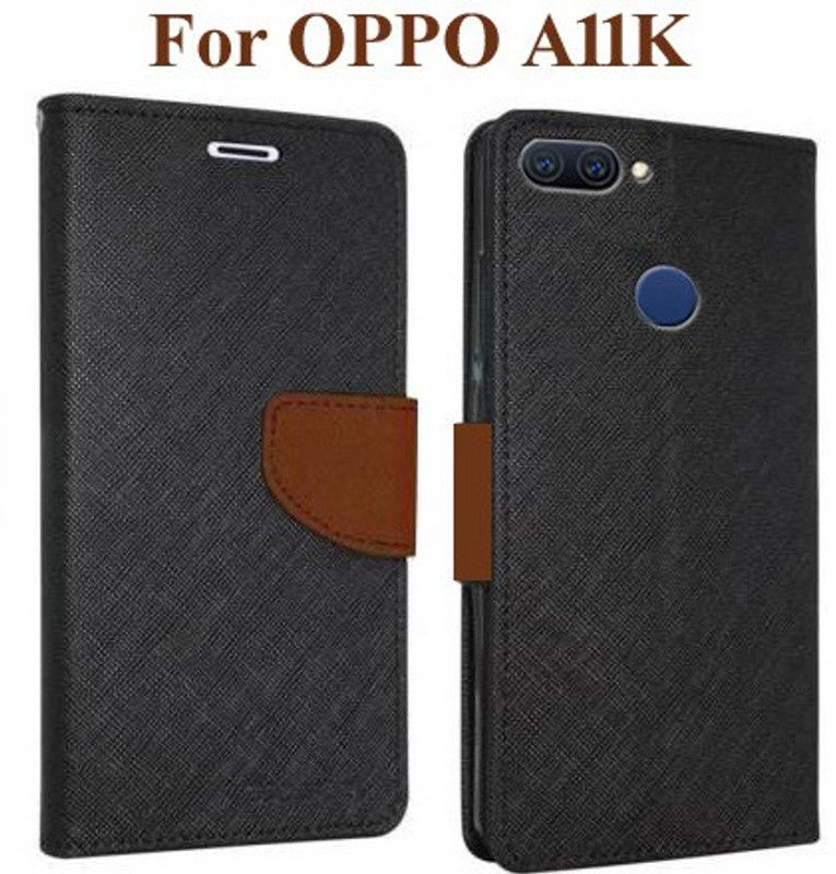 Krumholz Flip Cover for OPPO A11K  (Brown, Dual Protection, Pack of: 1)