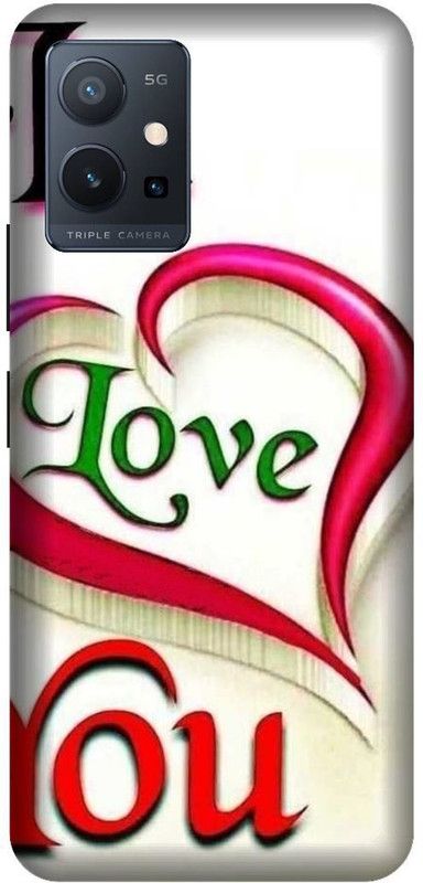 VS PRINT LINK Back Cover for VIVO T1 (5G) , V2141 ,Flower, Red Roses,Abstract,Texture,Colourful Love Couples,Printed  (White, Hard Case, Pack of: 1)