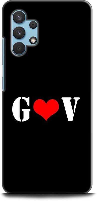 Afterglow Back Cover for SAMSUNG Galaxy A32 G V, G LOVES V, NAME, LETTER, ALPHABET, GV LOVE, HART  (Multicolor, Shock Proof, Pack of: 1)