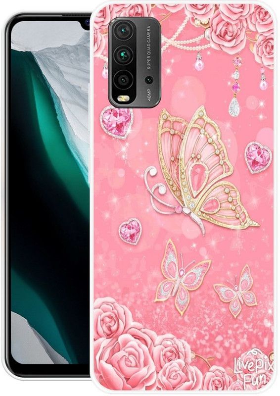 BLUEBUG Back Cover for Redmi 9 Power  (Pink, Grip Case, Silicon, Pack of: 1)