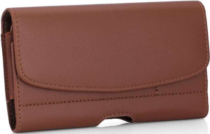 Pure Color Pouch for Vivo V11 (V11 Pro)  (Brown, Holster)