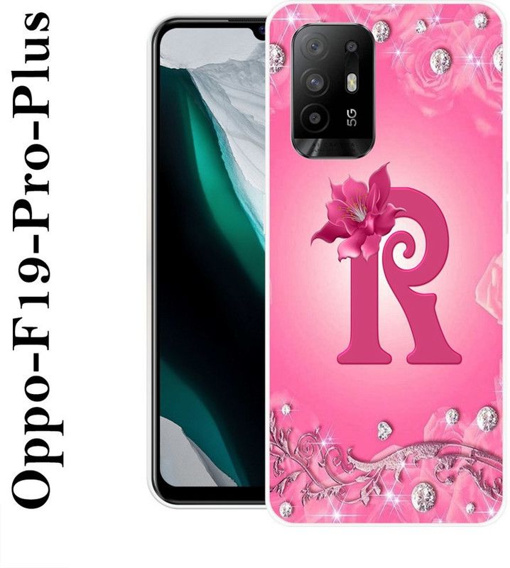 KUDI Back Cover for Oppo F19 Pro Plus  (Pink, Silver, Silicon)