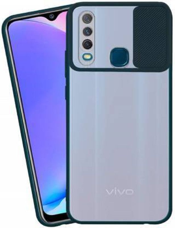 YOCOLOURS Back Cover for Vivo Y15  (Green, Grip Case, Pack of: 1)