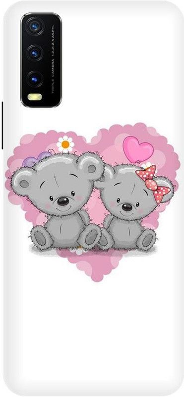 URCHIN Back Cover for Vivo Y20iTeddy bear, cute teddy, love, teddy, love you  (Multicolor, Shock Proof, Pack of: 1)
