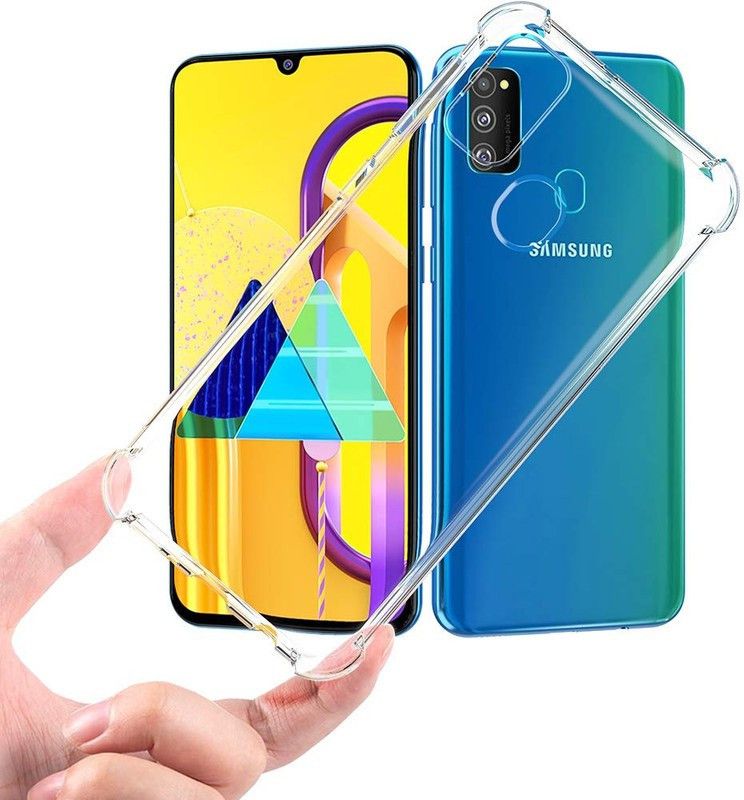 Elica Bumper Case for Samsung Galaxy M21  (Transparent, Shock Proof, Silicon, Pack of: 1)