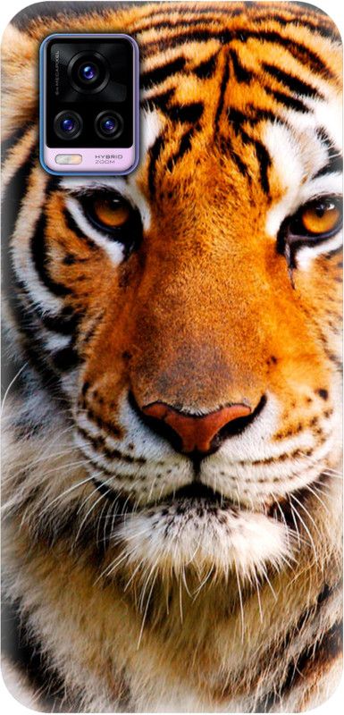 Smutty Back Cover for Vivo V20 Pro - Tiger Print  (Multicolor, Hard Case, Pack of: 1)