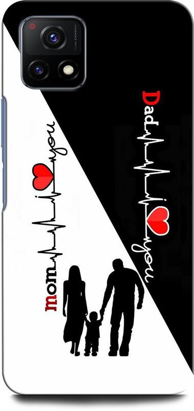 GRAFIQE Back Cover for VIVO Y72 5G MOTHER, MAA, FATHER, LIFE LINE, I LOVE MY MOM DAD  (Multicolor, Shock Proof, Pack of: 1)