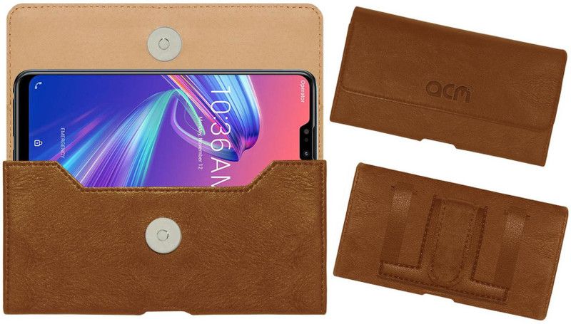 ACM Pouch for Asus Zenfone Max Pro M2  (Gold, Holster, Pack of: 1)