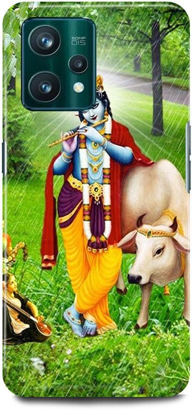 FIKORA Back Cover for Realme 9 Pro 5G, RADHA, KRISHNA, KISHAN, KANHAIYA, KANHAJI  (Green, Hard Case, Pack of: 1)