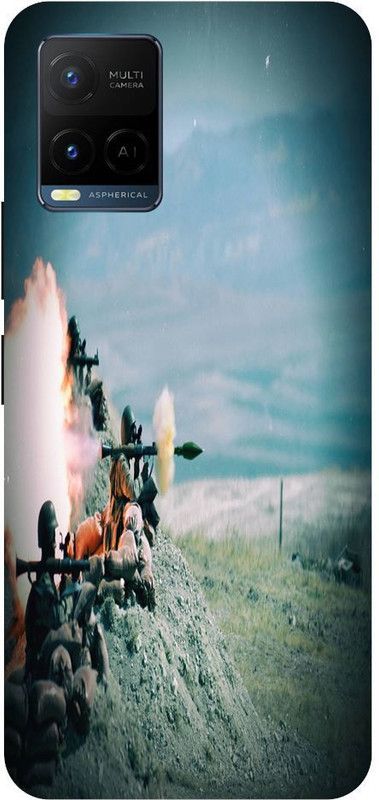Bluvver Back Cover for Vivo Y21,V2111, Printed Army Soldier Back Cover  (Multicolor, Hard Case)