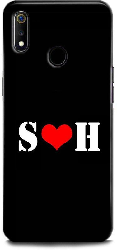 Afterglow Back Cover for Realme 3 Pro S H, S LOVES H, NAME, LETTER, ALPHABET, SH LOVE, HART  (Multicolor, Shock Proof, Pack of: 1)