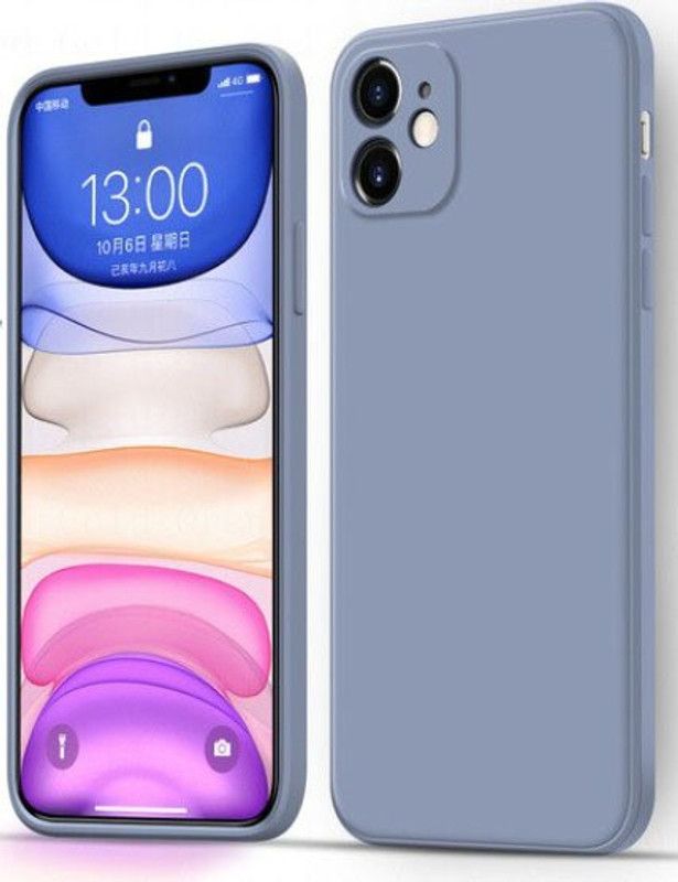 RiverForest Back Cover for iphone 12  (Grey, Dual Protection, Silicon, Pack of: 1)