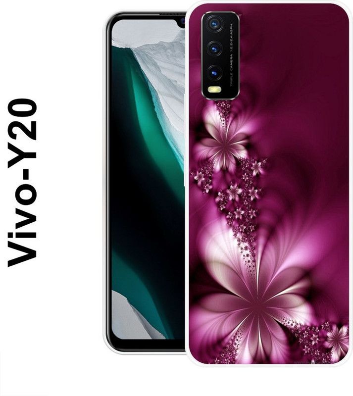 JATLAND Back Cover for Vivo Y20, Vivo Y20G, Vivo Y20S, Vivo Y20 2021, Vivo Y20A, Vivo Y20i  (Purple, White, Grip Case, Silicon)