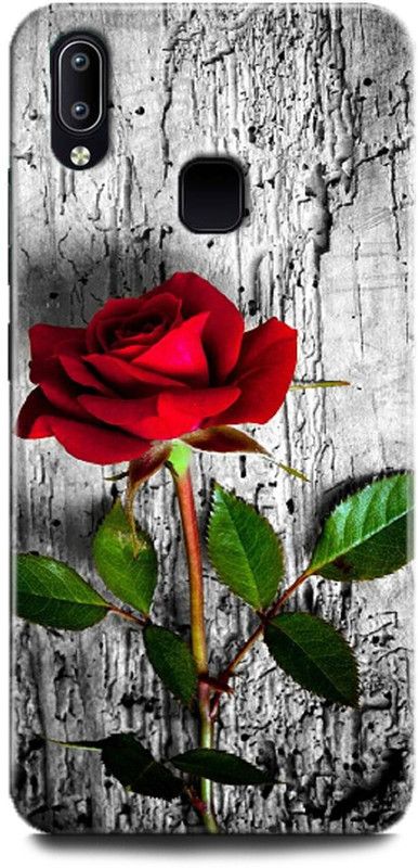 INDICRAFT Back Cover for Vivo V9, Vivo 1723 ROSE, RED ROSE, FLOWER, ABSTRACT ART  (Multicolor, Hard Case, Pack of: 1)