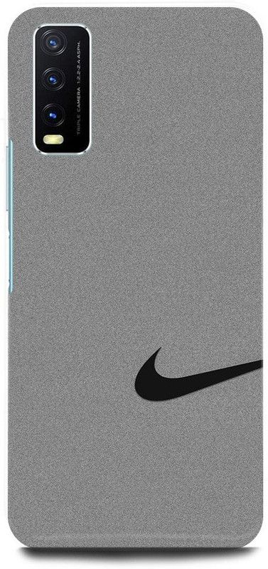 ZIGTOZAG SHOPPE Back Cover for vivo Y12G , V2068, NIKE, JUSTDOIT, BRAND, COOL, NICE, TREND, SPORTS FOOTBALL, CRICKET  (Silver, Hard Case)