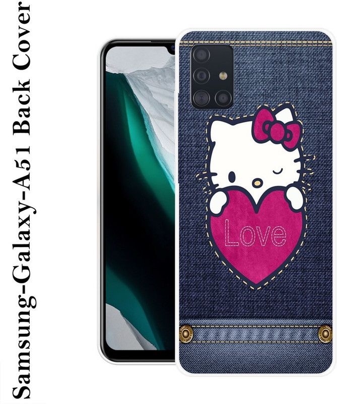 SHREE BALAJI Back Cover for Samsung Galaxy A51  (Blue, Pink, Grip Case, Silicon)