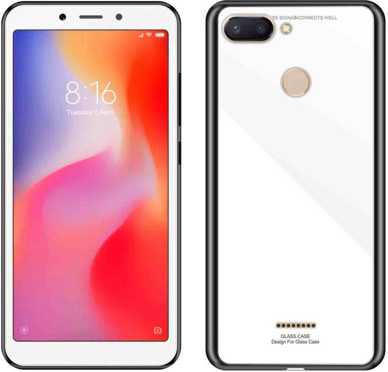 CASE CREATION Back Cover for Mi Redmi 6  (White, Dual Protection, Pack of: 1)