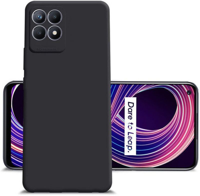 Lilliput Back Cover for Realme 8i  (Black, Pack of: 1)