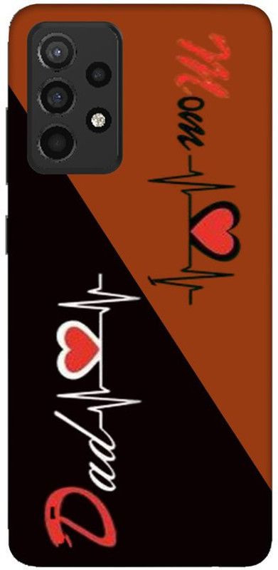 LUCKY MOBI.COM Back Cover for Samsung A23 ( MOM LOVE DAD) PRINTED BACK COVER  (Multicolor, Hard Case, Pack of: 1)