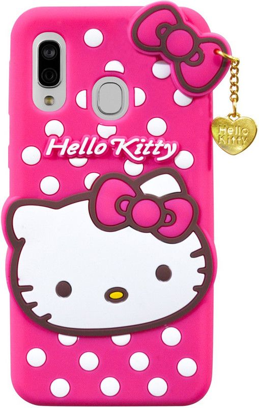 COVERBLACK Back Cover for Kitty Case Samsung Galaxy A40  (Pink, Shock Proof, Pack of: 1)