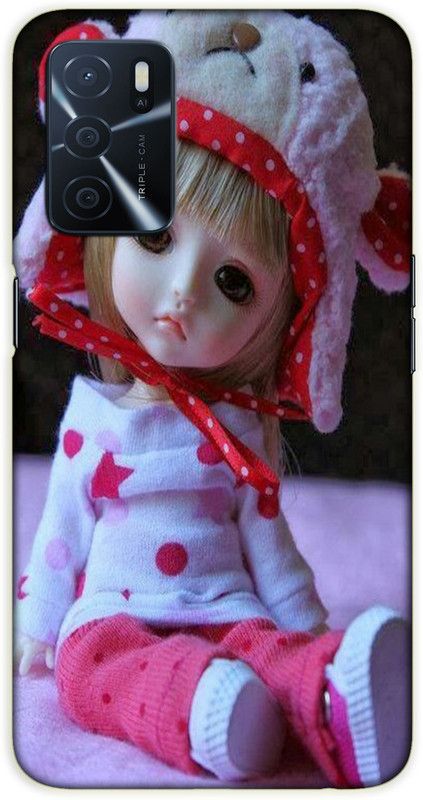 iprinto Back Cover for Oppo A53s 5G, Oppo A16 Cute Doll Back Cover  (Pink, Hard Case, Pack of: 1)