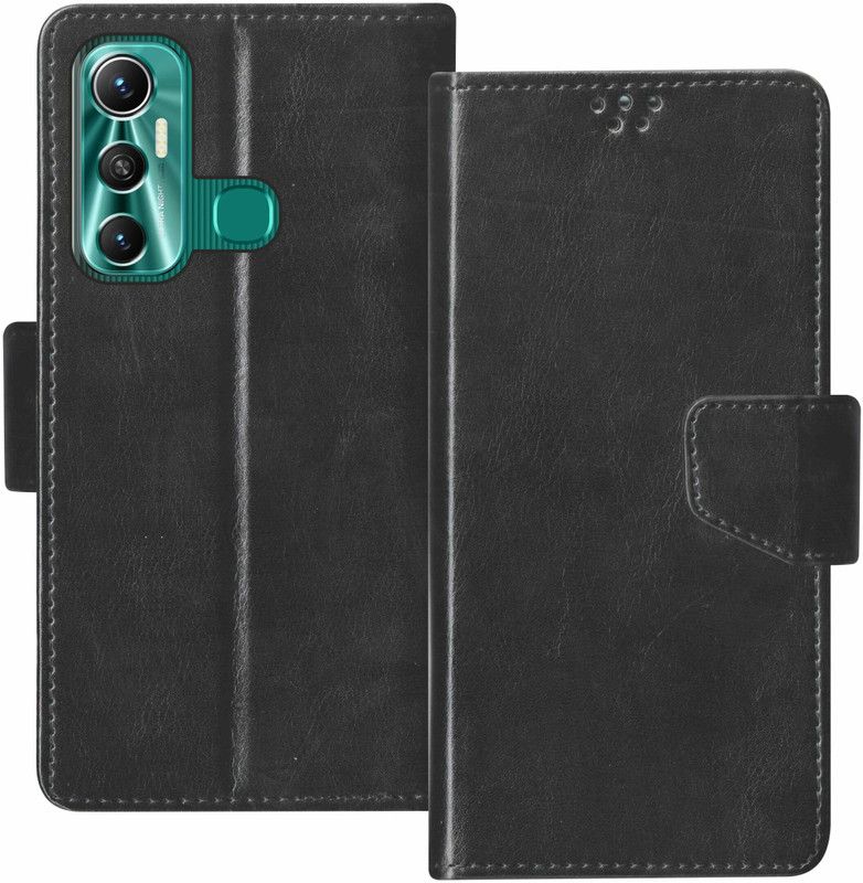 SBMS Flip Cover for Infinix Hot 11 2021  (Black, Shock Proof, Pack of: 1)