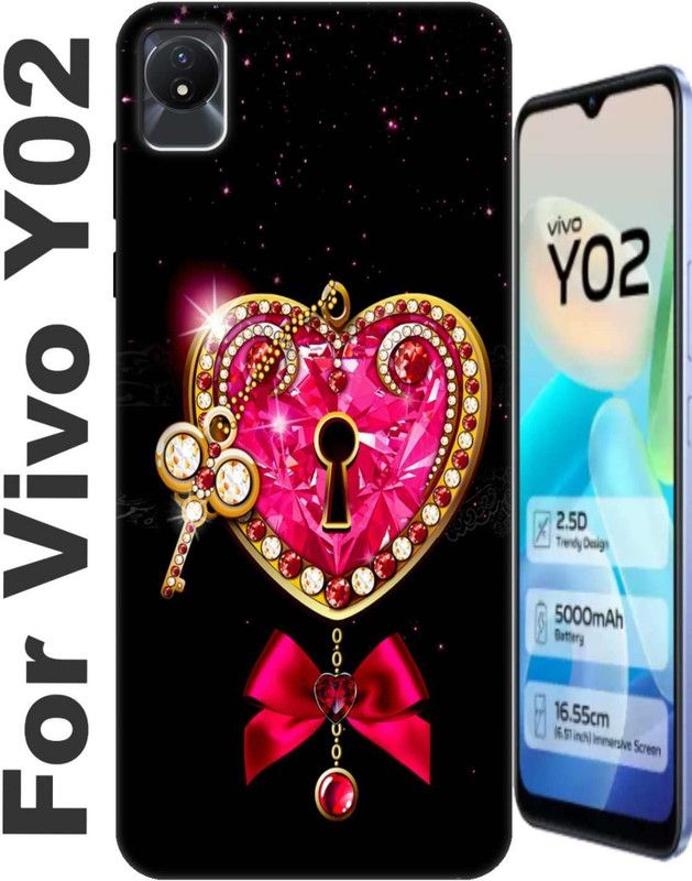 RDcon Back Cover for Vivo Y02 2770  (Orange, Shock Proof, Silicon, Pack of: 1)