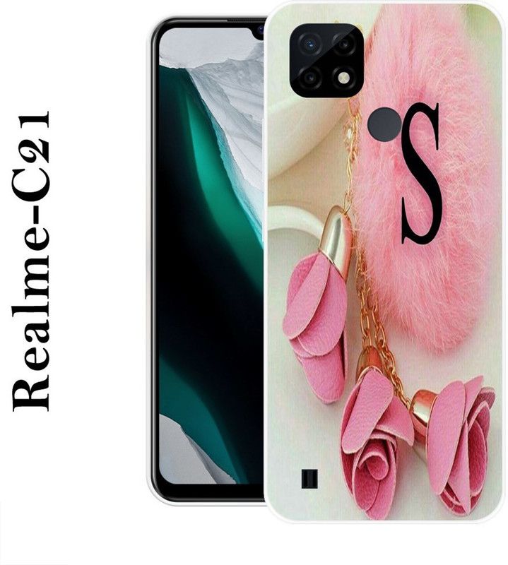 SUPERCASE Back Cover for Realme C21  (Beige, Pink, Grip Case, Silicon)