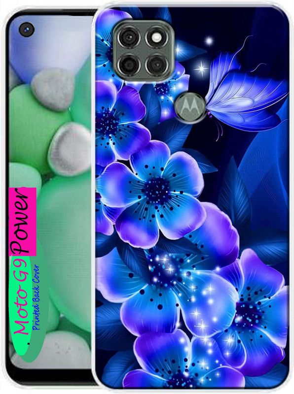KENTAROELENE Back Cover for Motorola Moto G9 Power  (Blue, Dual Protection, Silicon, Pack of: 1)