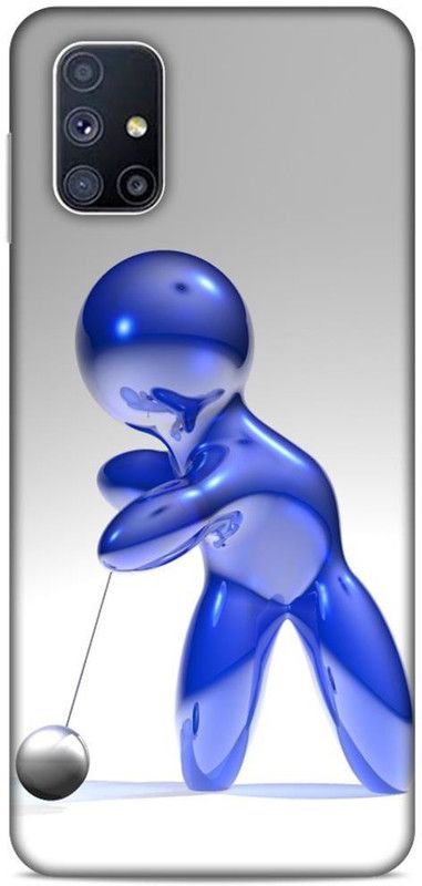 Keviv Back Cover for Samsung Galaxy M51  (Grey, Blue, 3D Case, Pack of: 1)
