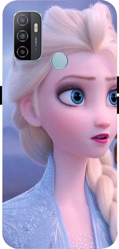 LIKELOOK Back Cover for Oppo A53 2020, Oppo A33 2020, ( Elsa, Angle, Cartoon )  (Multicolor, Shock Proof, Pack of: 1)