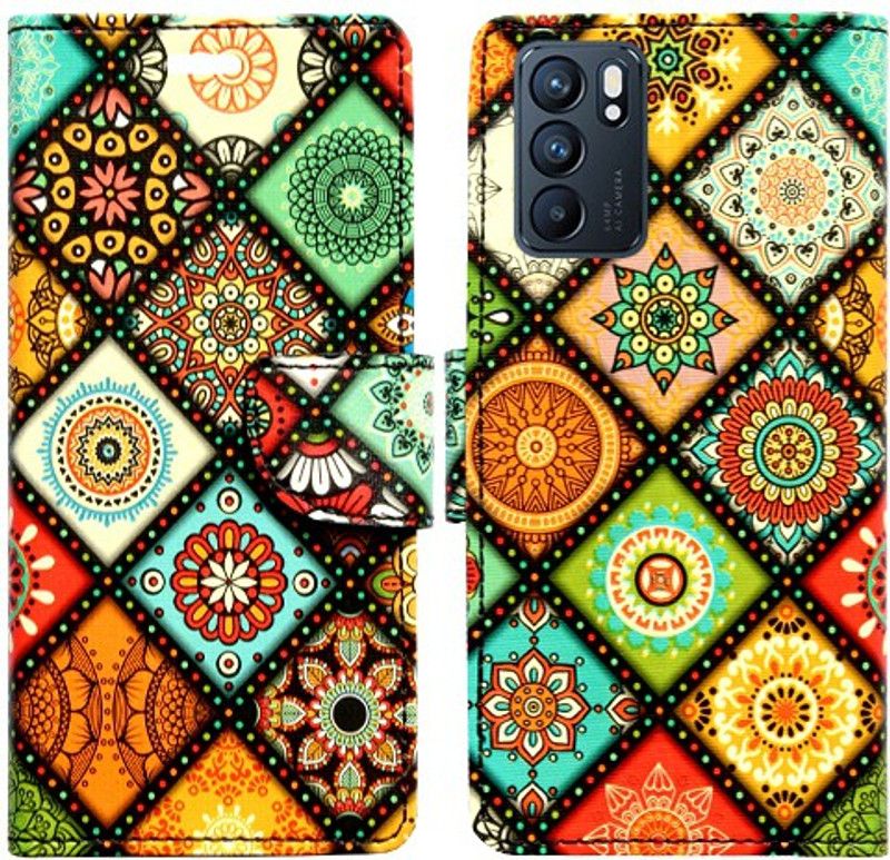 Realgo Flip Cover for OPPO Reno6 5G  (Orange, Pack of: 1)