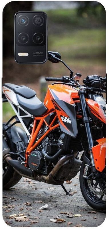 PHONE WALEY.COM Back Cover for Realme 8 (5G) , RMX3241 ,KTM BIKE,BULLET Printed back cover  (Orange, Hard Case, Pack of: 1)