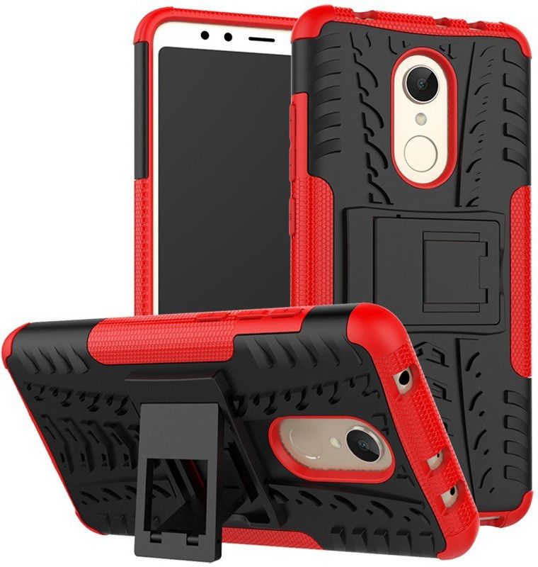 MOBIRUSH Back Cover for Mi Redmi Note 5  (Red, Rugged Armor)