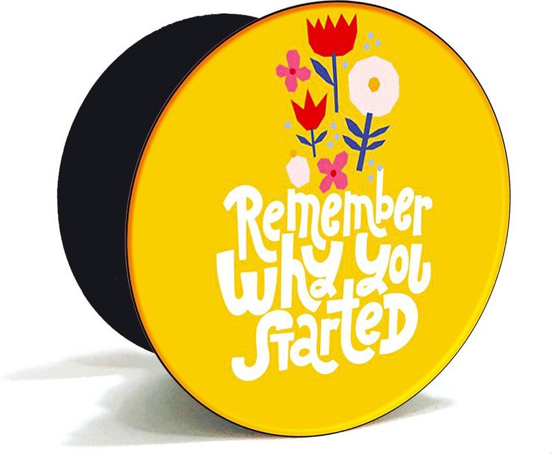 Thermobeans Remember Why You Started (Yellow) Mobile Holder