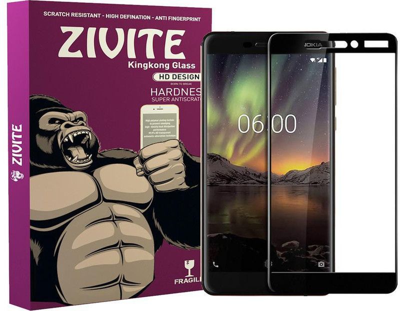 ZIVITE Edge To Edge Tempered Glass for Nokia 6.1 Plus  (Pack of 1)