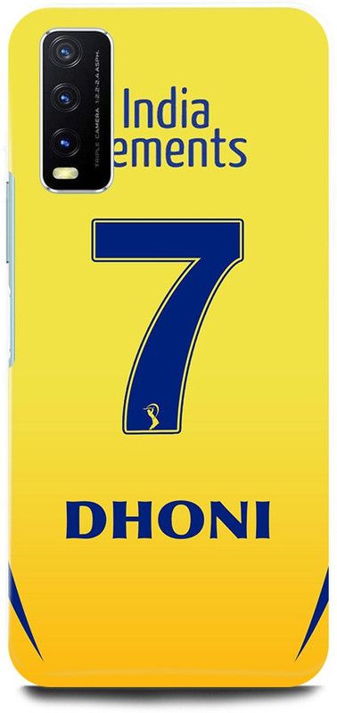 play fast Back Cover for Vivo Y20i, V2027 MS, DHONI, MAHENDRA, SINGH, DHONI  (Yellow, Hard Case, Pack of: 1)