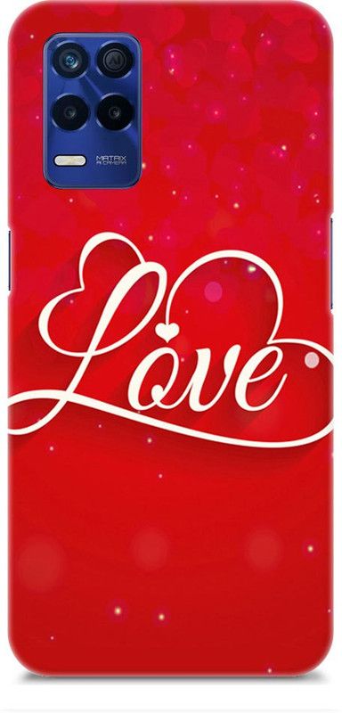 Chiraiyaa Back Cover for realme 8s 5G  (Red, White, Hard Case)