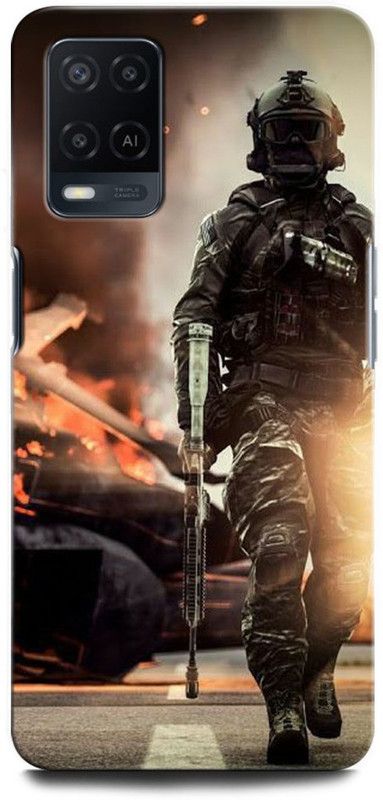 ORBIQE Back Cover for OPPO A54 2263 ARMY, MILITARY, SOLDIER, COUNTERSTRICK, GAME, IGI, BATTLEFIELD  (Multicolor, Hard Case, Pack of: 1)