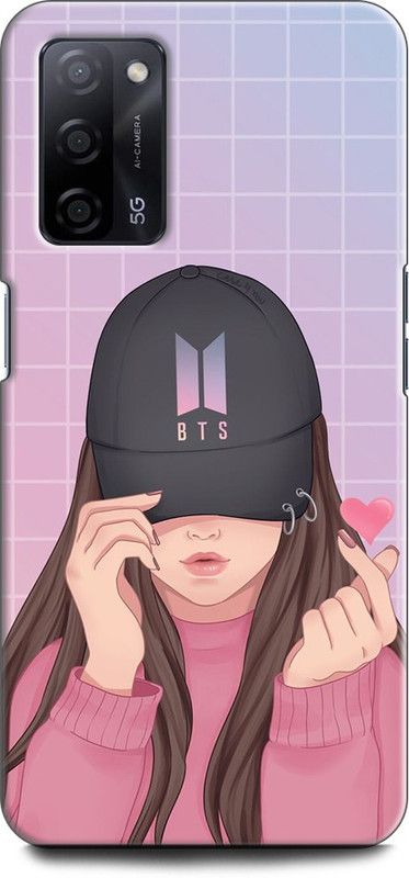 WallCraft Back Cover for OPPO A53s, CPH2321 GIRL, ANIME, BTS, LOVELY GIRL, CARTOON, CUTE GIRL, DOLL  (Multicolor, Dual Protection, Pack of: 1)