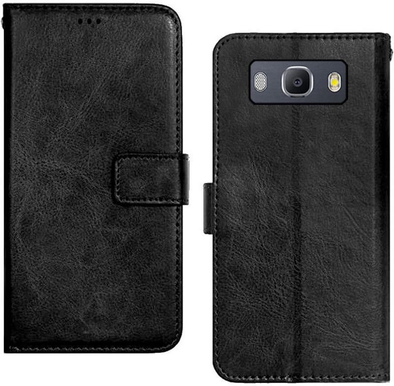 Accurazo Flip Cover for Samsung Galaxy J5 - 6 (New 2016 Edition)  (Black, Dual Protection, Pack of: 1)