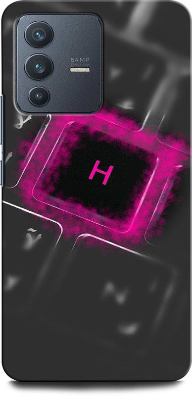 GRAFIQE Back Cover for Vivo V23 5G H, H LETTER, H ALPHABET, H DESIGN  (Multicolor, Shock Proof, Pack of: 1)
