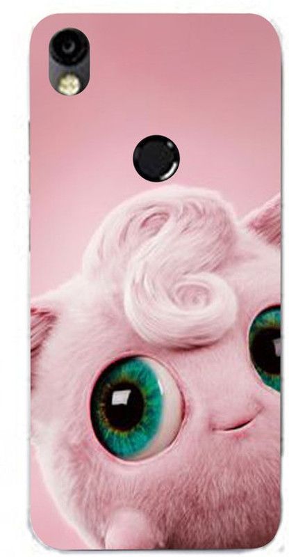 Golden Mask Back Cover for Sky Hawk Back Cover For Tecno Camon I Air Pink Jigleepuff  (Multicolor, Waterproof, Silicon, Pack of: 1)