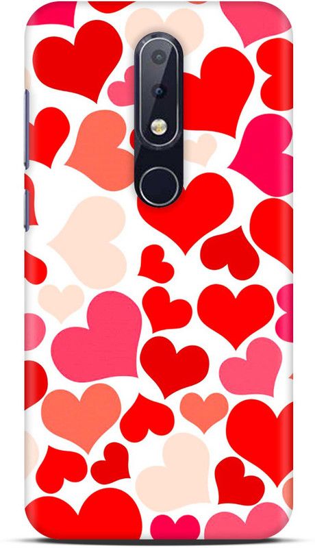 Sankee Back Cover for Nokia 6.1 Plus  (Red, Hard Case)