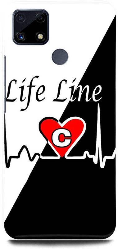 FRONK Back Cover for Realme C25s, RMX3197, C, NAME, LETTER, ALPHABET, LIFELINE  (Black, Hard Case, Pack of: 1)