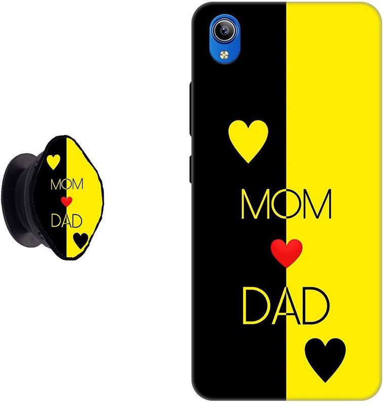 My Swag Back Cover for Vivo Y91i, Vivo Y90, Vivo Y1s  (Black, Yellow, Cases with Holder, Pack of: 2)