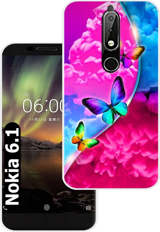 Goldista Back Cover for Nokiya 6.1  (Multicolor, Flexible, Silicon, Pack of: 1)