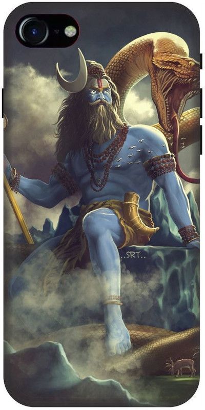 UMPRINT Back Cover for Apple Iphone 7 Lord Shiva Shiv Ji Printed Back Cover  (Multicolor, Hard Case, Pack of: 1)
